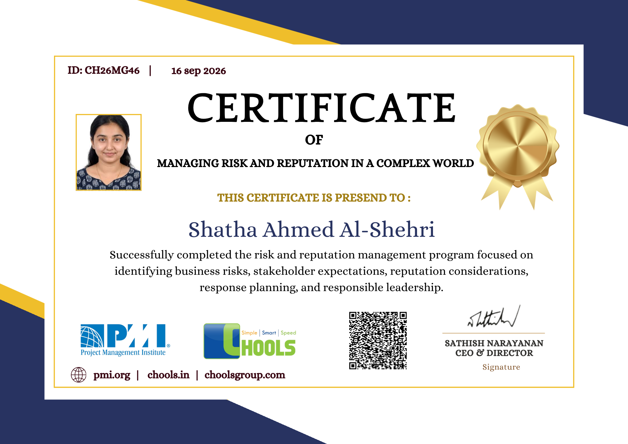 Management Programs Certificate